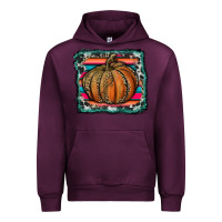 Mauve Wine leopard pumpkin with serape background Urban Hoodie - RanaPortraitStore