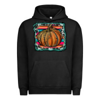 Pigment Black leopard pumpkin with serape background Urban Hoodie - RanaPortraitStore
