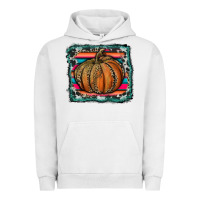 Pigment Lunar Rock leopard pumpkin with serape background Urban Hoodie - RanaPortraitStore