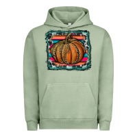 Pigment Oil Green leopard pumpkin with serape background Urban Hoodie - RanaPortraitStore