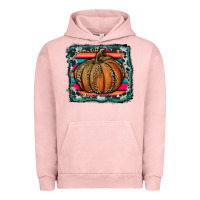 Pigment Salmon leopard pumpkin with serape background Urban Hoodie - RanaPortraitStore