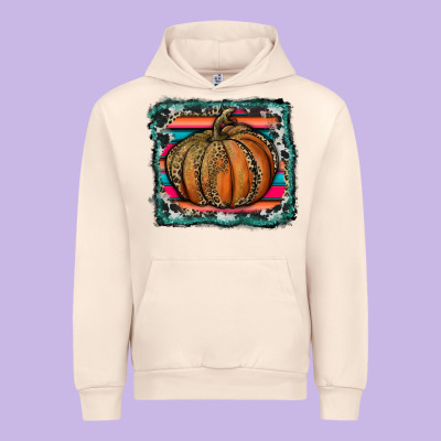 Leopard Pumpkin With Serape Background Urban Hoodie Designed By Ranaportraitstore