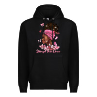 Black stronger than cancer Premium Hoodie - BarkalooDesign