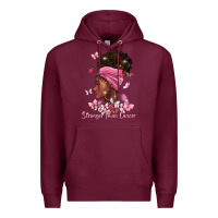 Burgundy stronger than cancer Premium Hoodie - BarkalooDesign