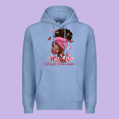 Stronger Than Cancer Premium Hoodie Designed By Barkaloodesign