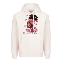 Pale Pink stronger than cancer Premium Hoodie - BarkalooDesign