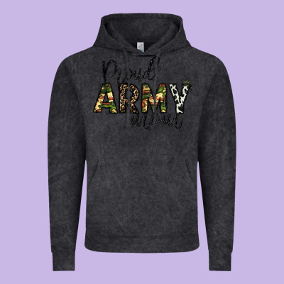 Proud Army Mom Vintage Hoodie Designed By Cowhidedigitalart