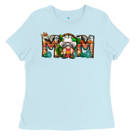 Baby Blue Mom Cowboy Gnome Ladies Tee - CowhideDigitalArt
