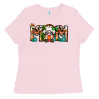 Bubblegum Pink Mom Cowboy Gnome Ladies Tee - CowhideDigitalArt