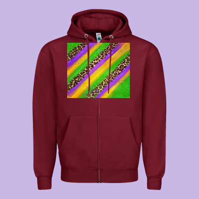 Mardi Gras Carnival Zipper Hoodie Designed By Jasminsmagicworld