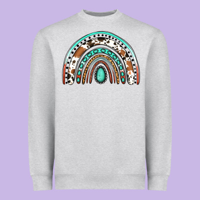 Western Rainbow Heavyweight Sweatshirt Designed By Jasminsmagicworld