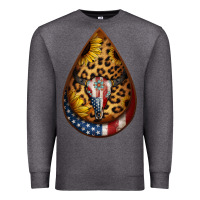 Charcoal Heather american sunflower bullskull teardrop earrings Premium Sweatshirt - Jasminsmagicworld