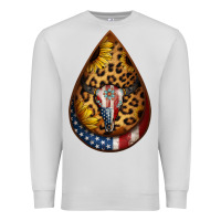 Dove Grey american sunflower bullskull teardrop earrings Premium Sweatshirt - Jasminsmagicworld