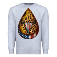 Heather Grey american sunflower bullskull teardrop earrings Premium Sweatshirt - Jasminsmagicworld
