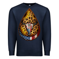 Navy american sunflower bullskull teardrop earrings Premium Sweatshirt - Jasminsmagicworld