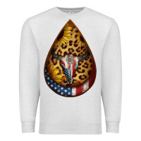Oatmeal Heather american sunflower bullskull teardrop earrings Premium Sweatshirt - Jasminsmagicworld