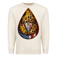Sandshell american sunflower bullskull teardrop earrings Premium Sweatshirt - Jasminsmagicworld
