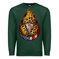 Sports Green american sunflower bullskull teardrop earrings Premium Sweatshirt - Jasminsmagicworld