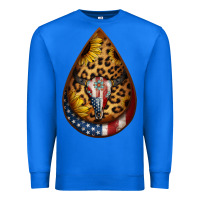 True Royal american sunflower bullskull teardrop earrings Premium Sweatshirt - Jasminsmagicworld