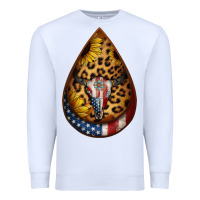 White american sunflower bullskull teardrop earrings Premium Sweatshirt - Jasminsmagicworld