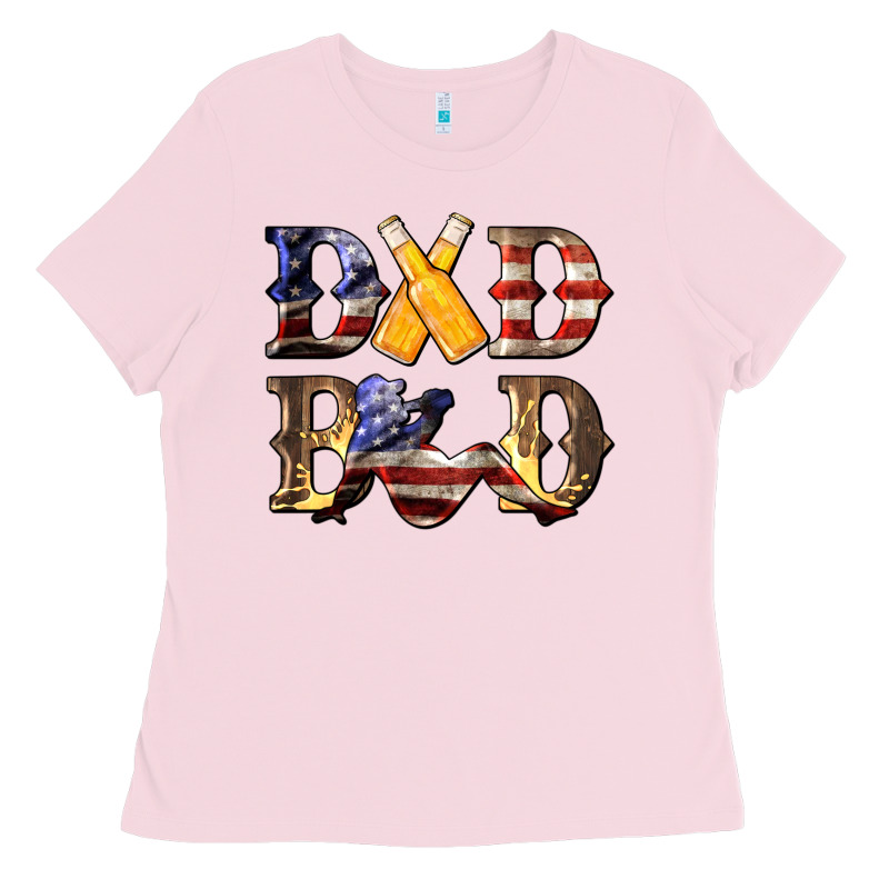 American Flag Dad Bod Ladies Tee by LillyAllenDesigns | Teevron