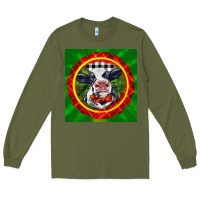Army Green christmas baby holstein face Long Sleeve Tee - LillyAllenDesigns