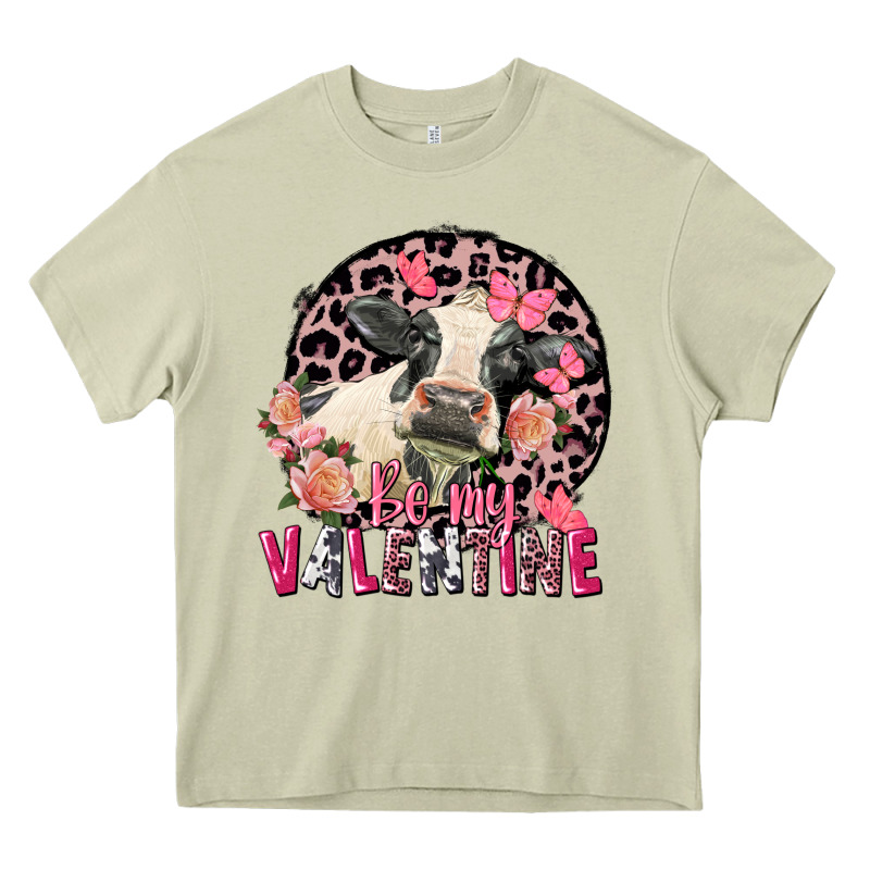Be My Valentine Holstein Cow Valentine's Day Heavy Core Tee by FaDigitalArtStudio | Teevron