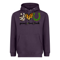 Plum Peace Love Luck Heavyweight Hoodie - Jasminsmagicworld