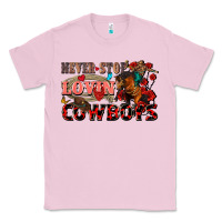 Bubblegum Pink Never stop lovin cowboys Classic Tee - FaDigitalArtStudio