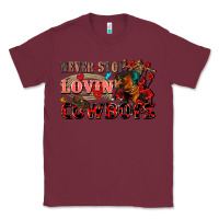 Burgundy Never stop lovin cowboys Classic Tee - FaDigitalArtStudio
