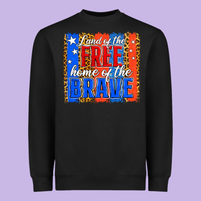Land Of The Free 4th Of July Brushstroke Heavyweight Sweatshirt Designed By Jasminsmagicworld