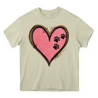 Mossy Pink Glitter Heart Heavy Core Tee - Jasminsmagicworld