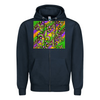 Navy mardi gras carnival fleur de lis Zipper Hoodie - Jasminsmagicworld
