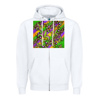 White mardi gras carnival fleur de lis Zipper Hoodie - Jasminsmagicworld