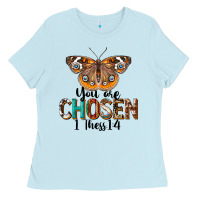 Baby Blue You Are Chosen Religious Ladies Tee - LillyAllenDesigns
