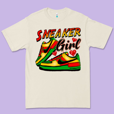 Sneaker Girl Premium Tee Designed By Fadigitalartstudio