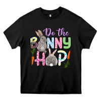 Black Do the bunny hop Easter Heavy Core Tee - OliviaCreatesArt