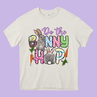 Do The Bunny Hop Easter Heavy Core Tee Designed By Oliviacreatesart