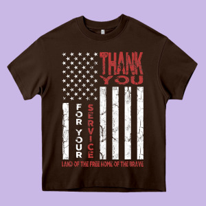 Thank You For Your Service   Veterans Day T Heavy Core Tee Designed By Maiphamdesign