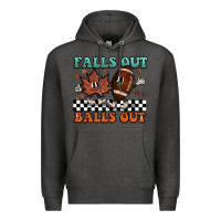 Charcoal Heather falls out balls out Premium Hoodie - BarkalooDesign