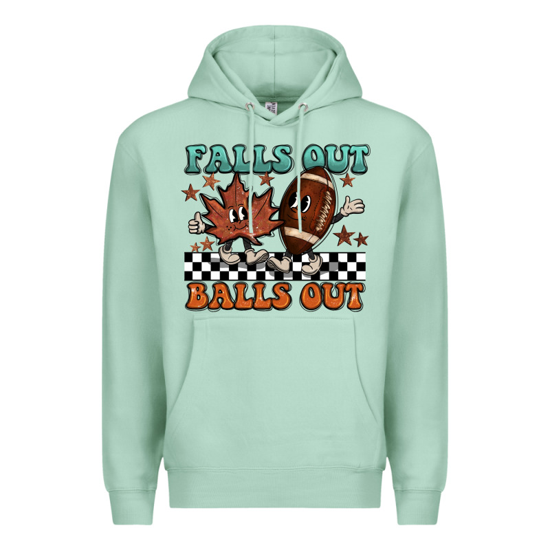 Falls Out Balls Out Premium Hoodie by BarkalooDesign | Teevron