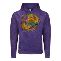 Cloud Purple western hat with sunflowers and rope Vintage Hoodie - Artiststas