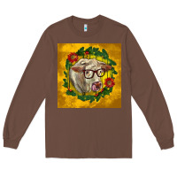 Chestnut christmas charolais cow face Long Sleeve Tee - LillyAllenDesigns
