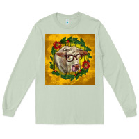Matcha christmas charolais cow face Long Sleeve Tee - LillyAllenDesigns