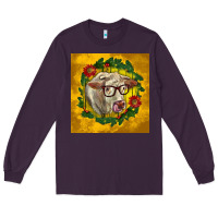 Plum christmas charolais cow face Long Sleeve Tee - LillyAllenDesigns