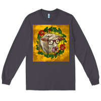 Smoke christmas charolais cow face Long Sleeve Tee - LillyAllenDesigns