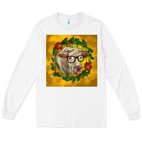 White christmas charolais cow face Long Sleeve Tee - LillyAllenDesigns