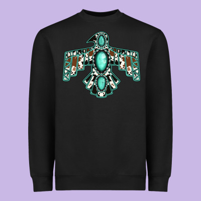 Western Thunderbird Heavyweight Sweatshirt Designed By Jasminsmagicworld
