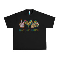 Black Peace Love Pumkins Urban Heavy Tee - Jasminsmagicworld