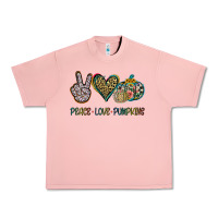 Salmon Peace Love Pumkins Urban Heavy Tee - Jasminsmagicworld